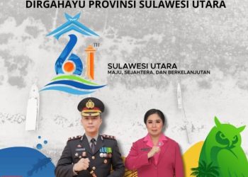 Humas Polres Bitung – Kapolres Bitung AKBP Albert Zai, SIK., MH, Beserta Staf dan Bhayangkari Mengucapkan Dirgahayu Provinsi Sulawesi Utara ke-61