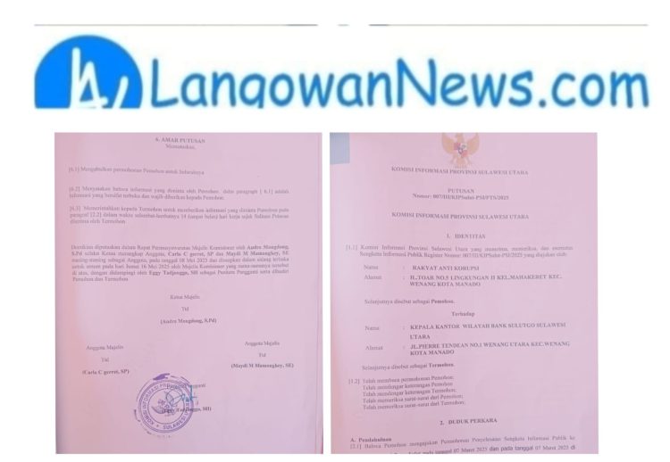 Putusan KIP Bank SulutGo Bakal Dieksekusi, Oknum Dirut Bakal Tersangka
