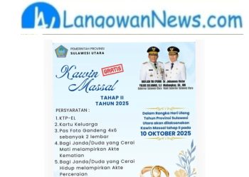 Pemprov Sulut Gelar Program Kawin Massal Gratis Tahap II, Buka Kesempatan Bagi Pasangan dan Janda/Duda