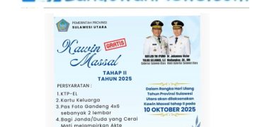 Pemprov Sulut Gelar Program Kawin Massal Gratis Tahap II, Buka Kesempatan Bagi Pasangan dan Janda/Duda