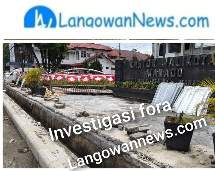 Drainase didepan kantor walikota Manado diduga asal jadi