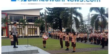 Humas Polres Bitung  Kapolres Bitung Pimpin Upacara Pembukaan Perkemahan Dikcaprasa Saka Bhayangkara Angkatan IX