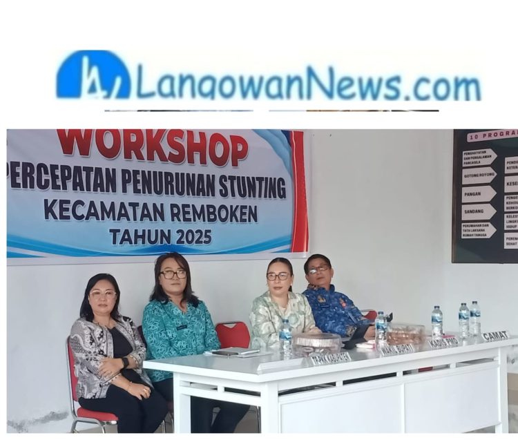 Wabup Vanda Sarundajang Buka Workshop Percepatan Penurunan Stunting di Kecamatan Remboken