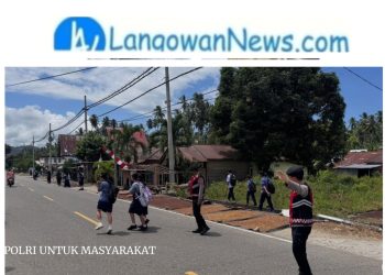 Personel Sat Samapta Polres Boltim Gelar Patroli dan Pengaturan Lalu Lintas di Tutuyan