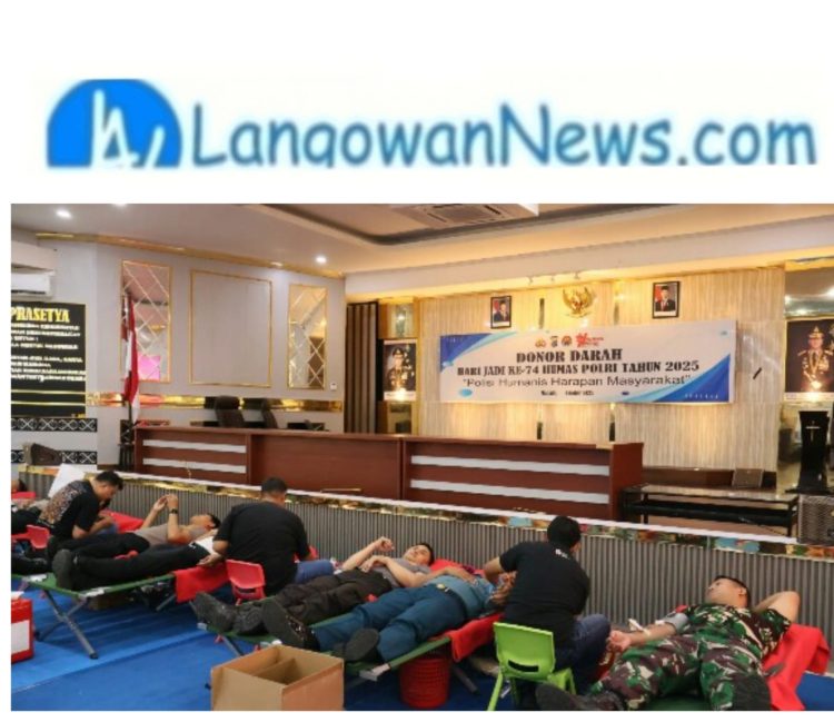 Bakti Kesehatan Donor Darah Hari Jadi ke-74 Humas Polri di Polda Sulut Terkumpul Sebanyak 152 Kantong