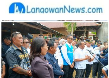 ketua tosbro 08 Jim yon menyabut Menteri ESDM Bahlil Lahadalia  DiLangowan Selatan, Bukti Nyata Keseriusan Pemerintah Bangun Energi Daerah