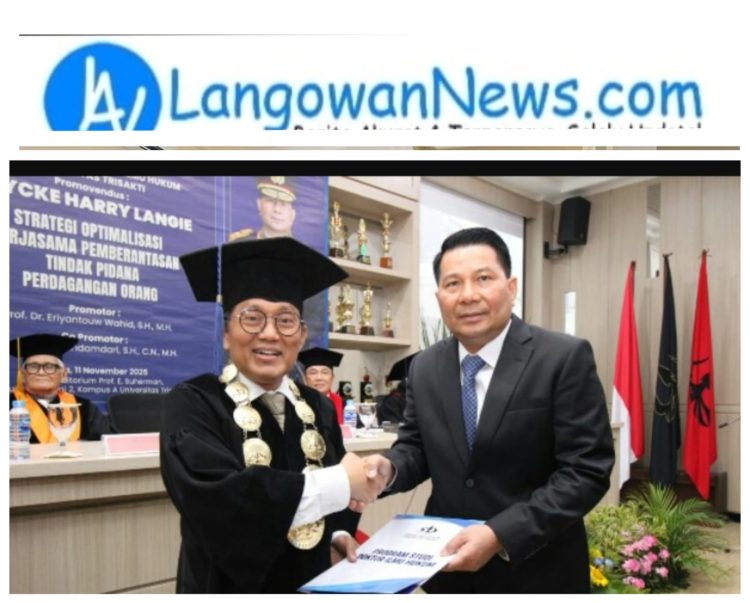 Kapolda Sulut Irjen Pol Roycke Harry Langie Resmi Sandang Gelar Doktor Ilmu Hukum dengan Predikat Cumlaude
