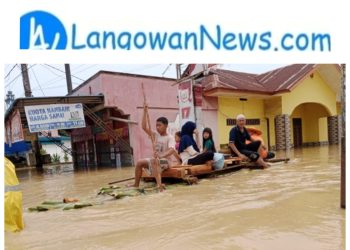 Dampak Banjir, Warga Pematang Tengah Tanjung Pura Lengkap dengan Penderitaa
