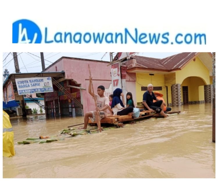 Dampak Banjir, Warga Pematang Tengah Tanjung Pura Lengkap dengan Penderitaa