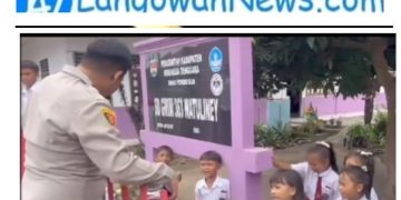 Kapolres Mitra Sapa Siswa SD Watuliney di Tengah Pengamanan, Beri Motivasi untuk Raih Cita-Cita