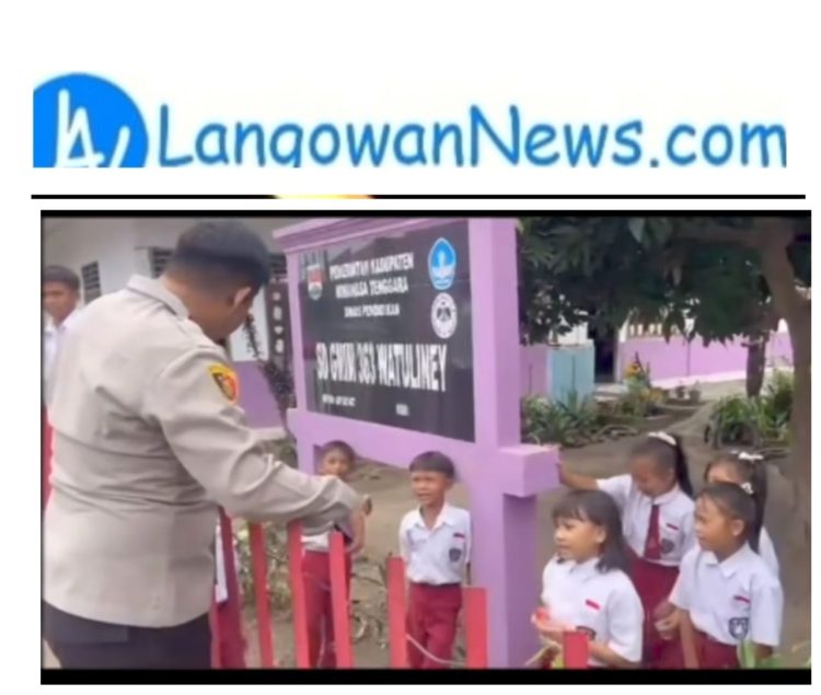 Kapolres Mitra Sapa Siswa SD Watuliney di Tengah Pengamanan, Beri Motivasi untuk Raih Cita-Cita