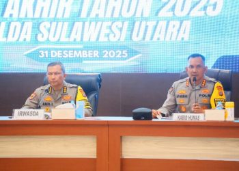 Polda Sulut Gelar Rilis Akhir Tahun, Sampaikan Pelaksanaan Tugas Selama Tahun 2025