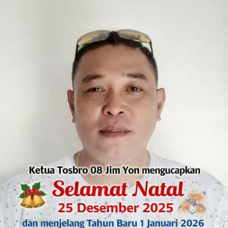 Iklan ucapan selamat natal dan tahun Baru 2026