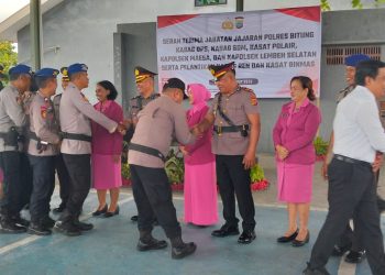 Sertijab Pejabat Utama Polres Bitung, Kapolres Ingatkan Kesiapan Pengamanan Lebaran