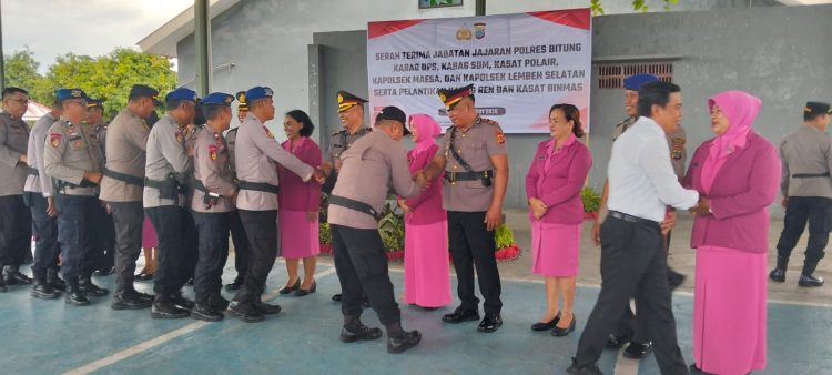 Sertijab Pejabat Utama Polres Bitung, Kapolres Ingatkan Kesiapan Pengamanan Lebaran