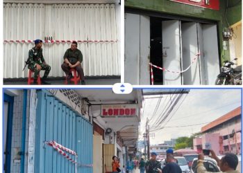 Penggeledahan Mendadak di Pasar 45 Manado, Tiga Toko Emas Dipasang Police Line