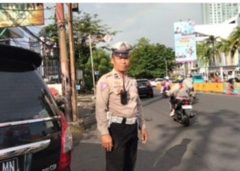 Sat Lantas Polresta Manado Gelar Pos Cakalang, Jaga Kelancaran Arus Lalu Lintas