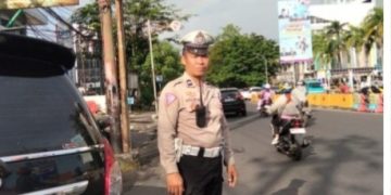 Sat Lantas Polresta Manado Gelar Pos Cakalang, Jaga Kelancaran Arus Lalu Lintas