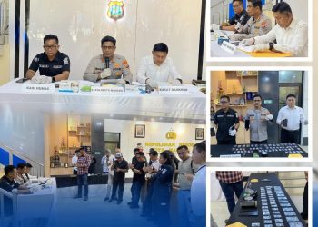 Polresta Manado menggelar press conference terkait keberhasilan pengungkapan kasus peredaran narkotika