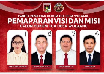 Empat Calon Hukum Tua Desa Wolaang Siap Adu Gagasan, Paparkan Visi dan Misi di Hadapan Masyarakat