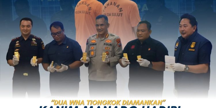 Dua WNA Tiongkok Diamankan di Bandara Sam Ratulangi, Bawa 16 Batang Logam Diduga Emas
